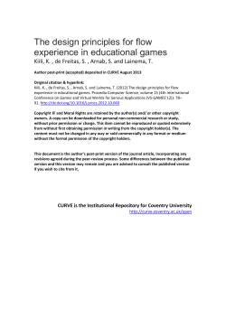 The design principles for flow experience in educational games