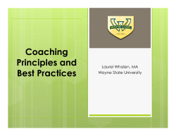 Coaching Principles and Best Practices