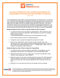 Increase the Maximum Size of Attachment