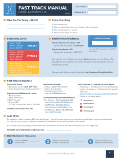 fast track manual - OneBody International