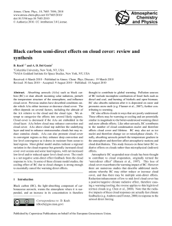 Black carbon semi-direct effects on cloud cover