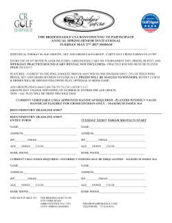 SENIORS ONLY - THE BRIDGES GOLFCLUB