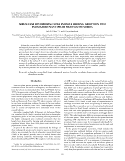 arbuscular mycorrhizal fungi enhance seedling growth in two