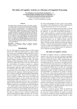 The Index of Cognitive Activity as a Measure of Linguistic Processing