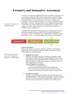 Formative and Summative Assessment