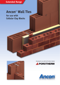 Ancon Porotherm Wall Ties for use with Cellular Clay Blocks