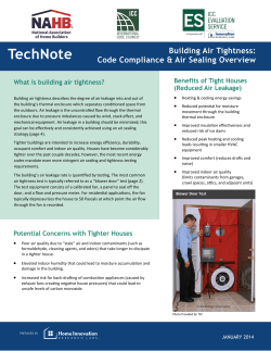 Building Air Tightness - International Code Council