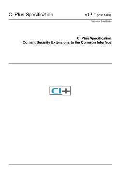CI Plus Specification 1.3.1