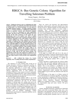 Bee Genetic Colony Algorithm for Travelling Salesman Problem