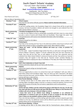 South Ossett Infants` Academy Vicar Lane, Ossett, West Yorkshire