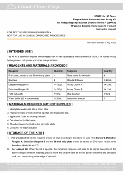 ELISA Kit for Voltage Dependent Anion Channel Protein 1 (VDAC1)