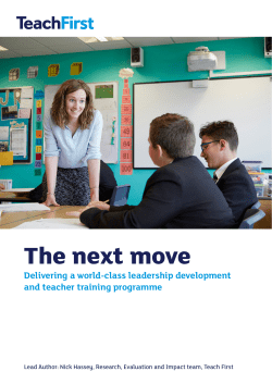 The next move - Outstanding New Teacher Program