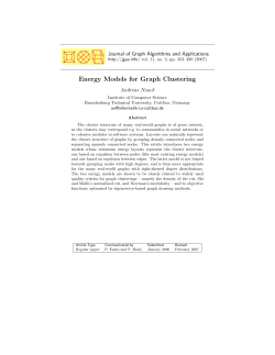 Energy Models for Graph Clustering