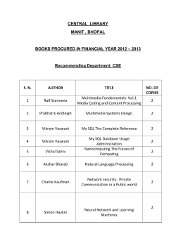 CSE Books (November 2012)