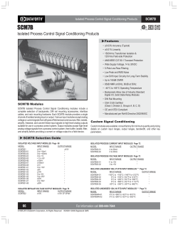 SCM7B Series Isolated Process Control Signal Conditioning Products
