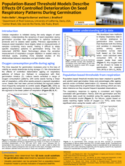 Introduction Oxygen consumption profile during aging Population