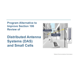 Distributed Antenna Systems (DAS) and Small Cells