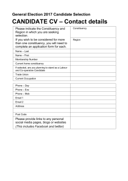 Parliamentary Selection