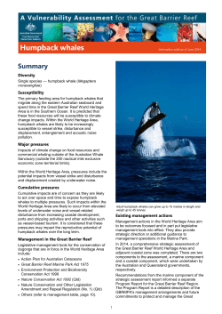 Humpback whales - GBRMPA ELibrary