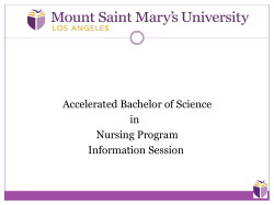 for the Accelerated Bachelor of Science in Nursing Program.