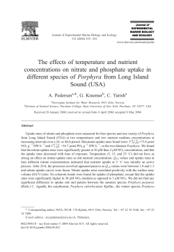 The effects of temperature and nutrient