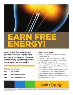 As an Ambit Energy customer, you can reduce or