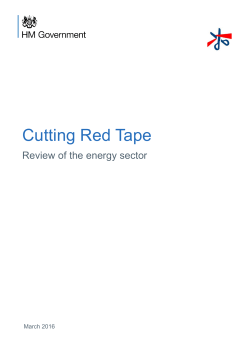 review of the energy sector - Cutting Red Tape