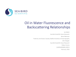 Oil in Water Fluorescence and Backscattering Relationships.key
