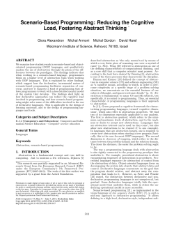 Scenario-Based Programming: Reducing the Cognitive Load