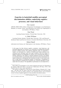 Expertise in basketball modifies perceptual