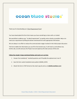 Client Requirement Sheet