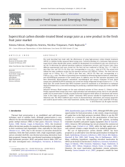 Supercritical carbon dioxide-treated blood orange juice as a new