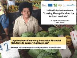 SABS Samoa AgriBusiness Support Project