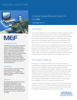 A Carrier-Grade Ethernet Switch in one SoC