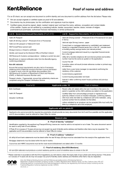 Proof of name and address