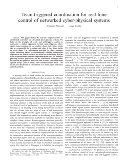 Team-triggered coordination for real-time control of networked cyber