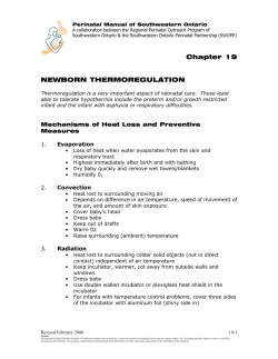 Newborn Thermoregulation