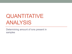 Quantitative analysis