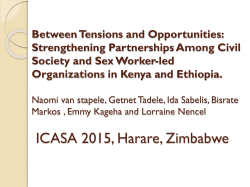 Strengthening Partnerships Among Civil Society and Sex Worker