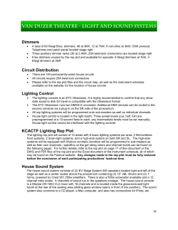 Dimmers Circuit Distribution Lighting Control KCACTF Lighting Rep