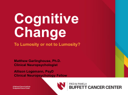 Cognitive Change - To Lumosity or not to Lumosity?