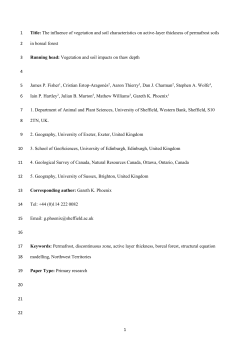 Title: The influence of vegetation and soil characteristics on active