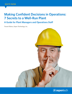 Making Confident Decisions in Operations: 7 Secrets to