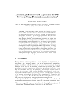 Developing Efficient Search Algorithms for P2P Networks Using