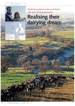 Realising their dairying dream - Wageningen UR E