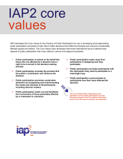 IAP2 core values
