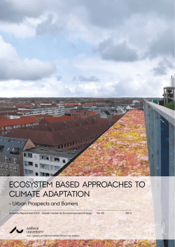 Ecosystem based approaches to Climate Adaptation