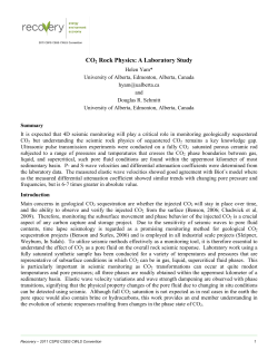 CO2 Rock Physics: A Laboratory Study
