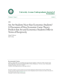 Are Art Students Nicer than Economics Students? A Discussion of