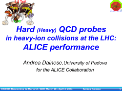 Hard QCD probes in heavy-ion collisions at the LHC: ALICE